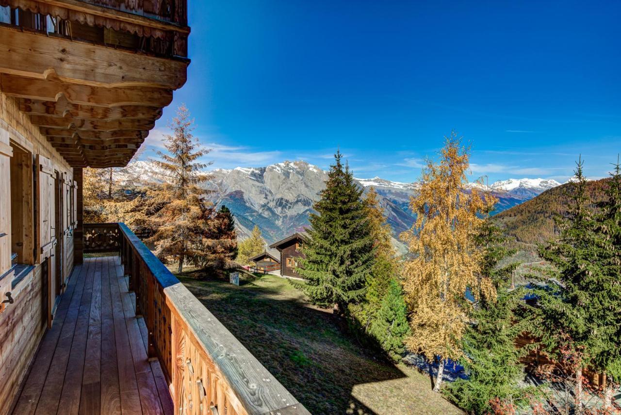 Chalet Le Chapeau La Tzoumaz Exterior foto