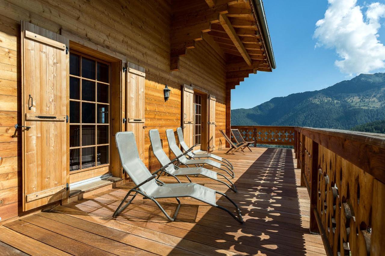 Chalet Le Chapeau La Tzoumaz Exterior foto